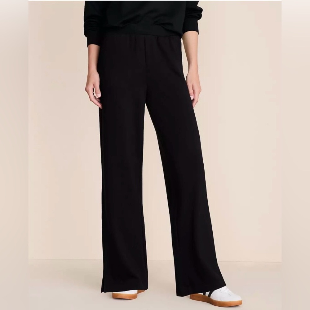 Lou & Grey Scubasoft Side Slit Straight Leg Pants